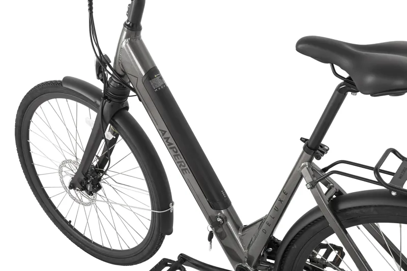 Ampere Deluxe Step Through 700c Wheel Electric Bike Grey-9